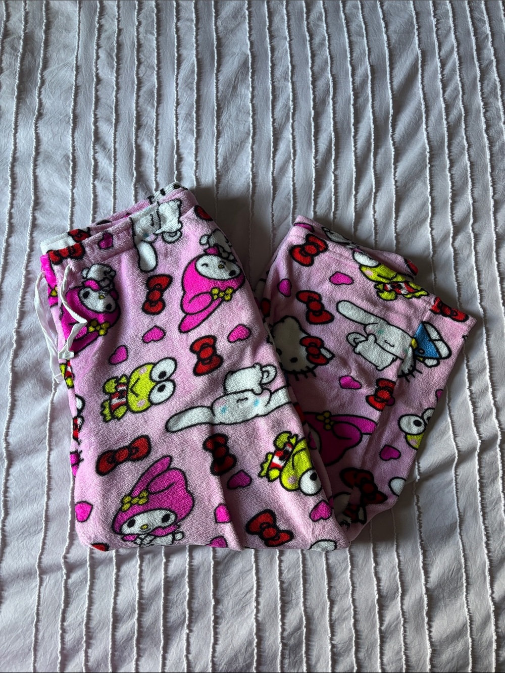 Hello Kitty Pink Character Fleece Pajama Pants